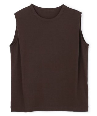 UNFILO ドライタッチフライス ノースリーブ Tシャツ ブラウン