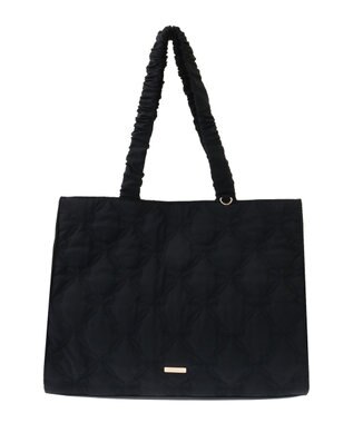 Maison de FLEUR リボンキルティングトートバッグ Black