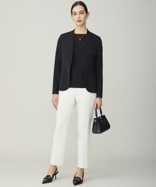 ICB 【洗える】 トリアセボディシェルピーチ スティックパンツ オフホワイト系