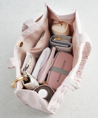 Maison de FLEUR リボンキルティングトートバッグ Pink