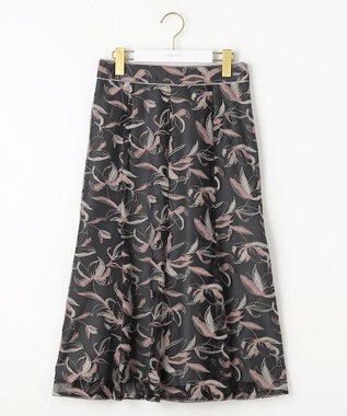 【洗える】バイカラーエンブロイダリー スカート