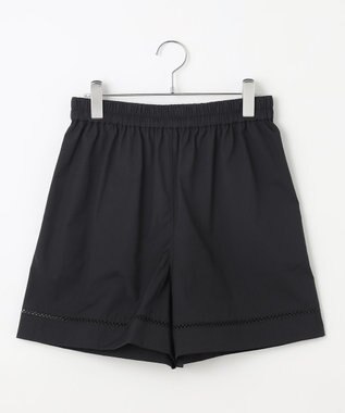 #Newans 【洗える/セットアップ可能】ハシゴレースハーフパンツ ブラック