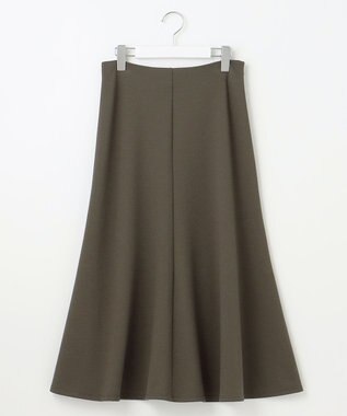 自由区 【セットアップ対応・洗える】ブークレダンボールフレア スカート カーキ