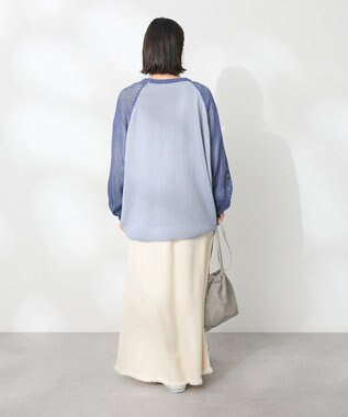 CRAFT STANDARD BOUTIQUE ロゴジャガードメッシュニットプルオーバー Blue