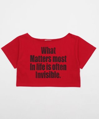 WEGO グラフィックオフショルショートT レッド