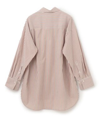 UNFILO オーバーシャツ ブラウンストライプ