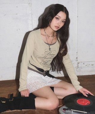 WEGO レイヤードグラフィックTOP