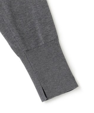 23区 【洗える】シルクコットン Vネック ニット ライトグレー系