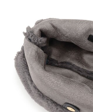 23区 VIOLAｄ’ORO エコムートン チェーンショルダー トートバッグ グレー系