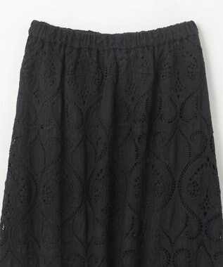 GRACE CONTINENTAL エンブロイダリーロングスカート ブラック