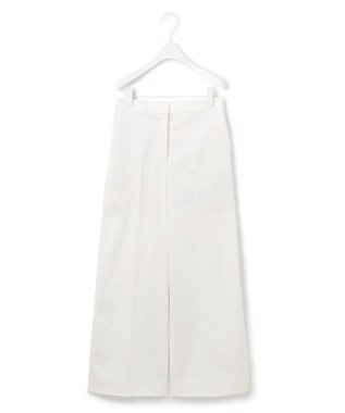 ICB 【洗える】T/Cストレッチサテン ワイドパンツ オフホワイト系