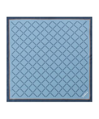 MOONBAT 【シルク100%】FURLA (フルラ) ダイアゴナルチェック 格子柄 シルクプリントスカーフ 58cm×58cm UV対策 手洗い可能