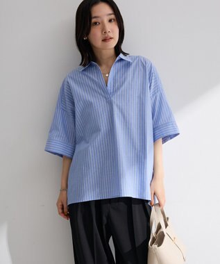 Green Parks ＵＶカットスキッパー半袖シャツ Stripe