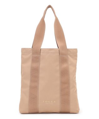 TOCCA 【アップサイクルコサージュ付き・美香＆Lovécoコラボ・数量限定・A4サイズ対応】FLOWER IN HEART BAG バッグ ベージュ×ローズ