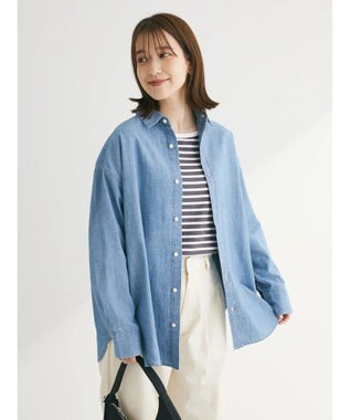 Green Parks ライトオンスデニムＢｉｇシャツ Light Indigo