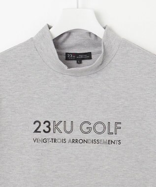 23区GOLF 【MEN】【UVケア】ロゴ モックネックシャツ ライトグレー系
