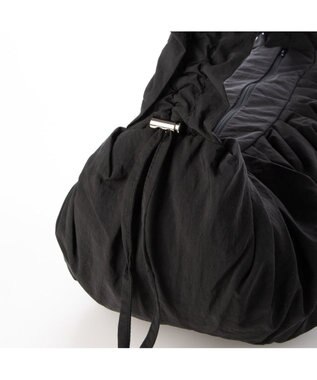 UNBILLION カシュカシュ cachecache / フリルハンドルタックショルダー ブラック