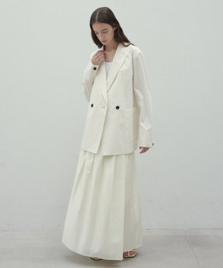 BEIGE， 【洗える・FUDGE 6月号掲載】MALLOW / コットンテーラードオーバージャケット Meringue