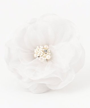 23区 シルク コサージュ アイボリー系