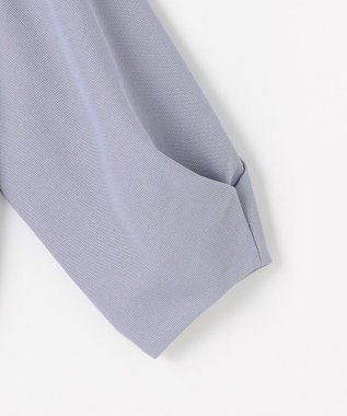 ANY コンフォータブル袖タックブラウス ライトブルー