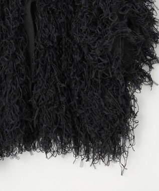 #Newans リボンヤーンニットカーディガン ブラック