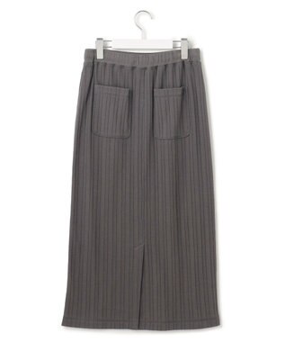 23区 【SLOW/洗える】ランダムリブフライス スカート グレー系