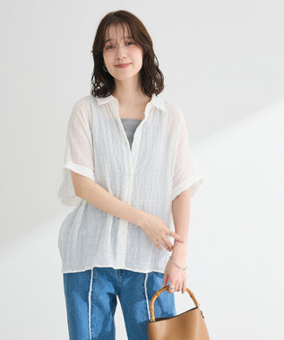 Green Parks スクエアラメタンクトップ Gray