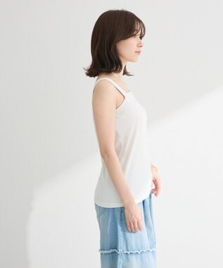 Green Parks スクエアラメタンクトップ Gray