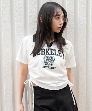 WEGO スキッパーサイドドロストT ホワイト