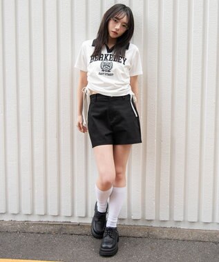 WEGO スキッパーサイドドロストT ホワイト