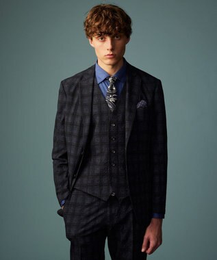 JOSEPH ABBOUD 【ストレッチで快適な着心地・イージーケア】ジャージー シャツ ダルブルー系