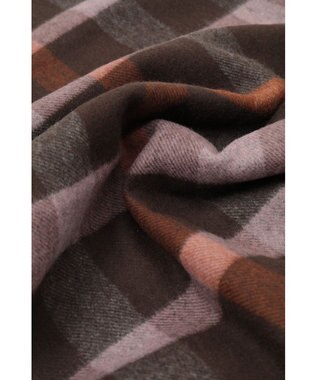 DAKS ウールチェックストール ブラウン