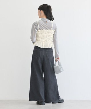 earth music&ecology スパンコールシャーリングビスチェ Ivory