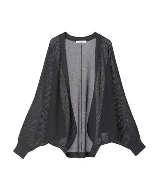 AMERICAN HOLIC ニュアンスメッシュニットカーディガン Charcoal Gray