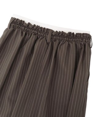 Green Parks ウエストレイヤーボックスプリーツスカート Brown