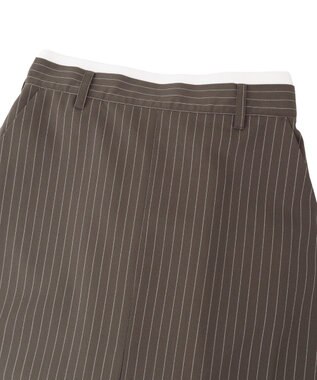 Green Parks ウエストレイヤーボックスプリーツスカート Brown