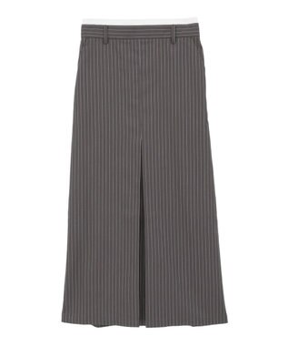 Green Parks ウエストレイヤーボックスプリーツスカート Charcoal Gray