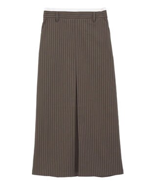 Green Parks ウエストレイヤーボックスプリーツスカート Brown