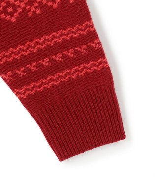 J.PRESS MEN 【Cash Lamb’s Wool】フェアアイルカーディガンニット レッド系7