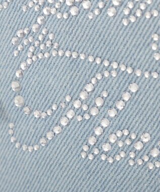 Maison de FLEUR ラインストーンデニムチュールショルダーバッグ Light Blue