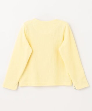 ANY KIDS スナップボタン リボン カーディガン ライトイエロー