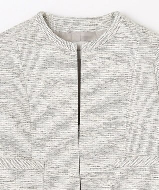 ANY L ツイードジャケット オフ×ブラック