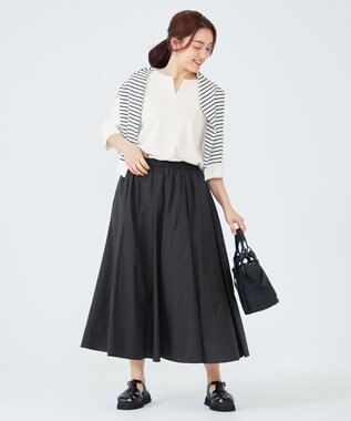 23区 L 【Lサイズ限定】ハイストレッチツイル ブラウス ホワイト系