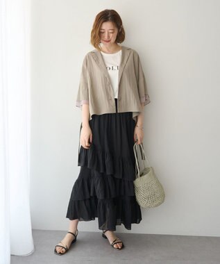 YECCA VECCA アシメラッフルスカート Black