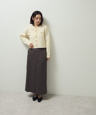 Green Parks ウエストレイヤーボックスプリーツスカート Brown