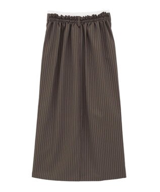 Green Parks ウエストレイヤーボックスプリーツスカート Brown