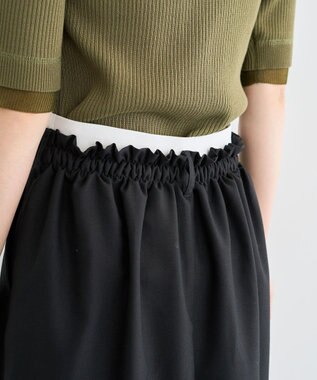 Green Parks ウエストレイヤーボックスプリーツスカート Black