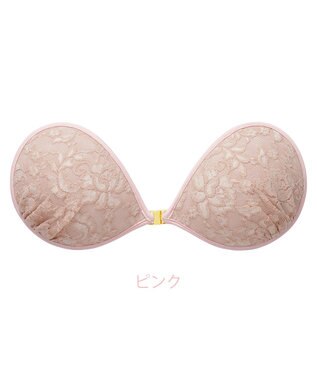 BRADELIS New York 【NuBra / ナチュラルタイプ】ヌーブラ・エアーライト クラシカルブーケ   蒸れにくい バックレス コレクション デザインヌーブラ 正規品 ピンク