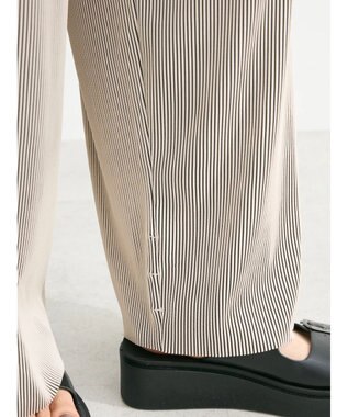 Green Parks セルフカットプリーツ風パンツ Ivory