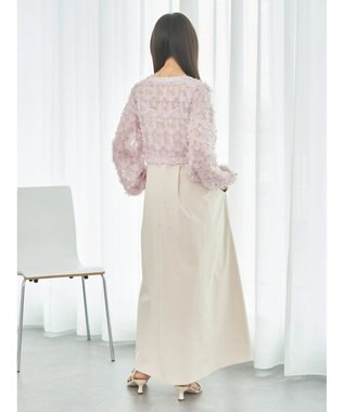 earth music&ecology ジャガード切替ワンピース Pink